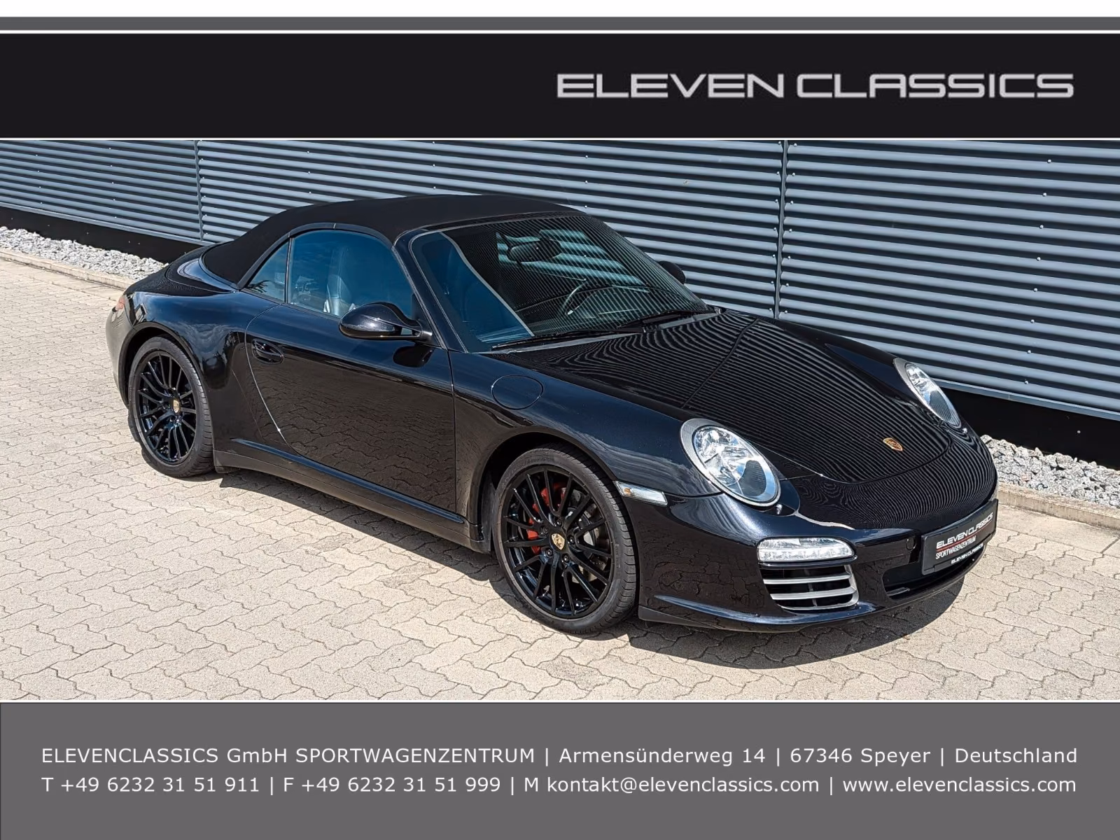 Porsche Gebrauchtwagen von Elevenclassics GmbH SPORTWAGENZENTRUM PORSCHE 997.2 CARRERA 4S CABRIOLET IN BASALTSCHWARZ